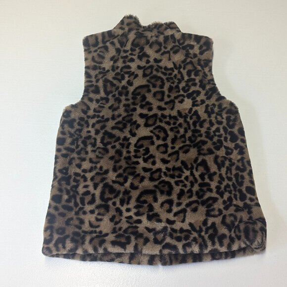 Takara Girls Size Medium Leopard Print Furry Vest *Possible small stain - Picture 10 of 10